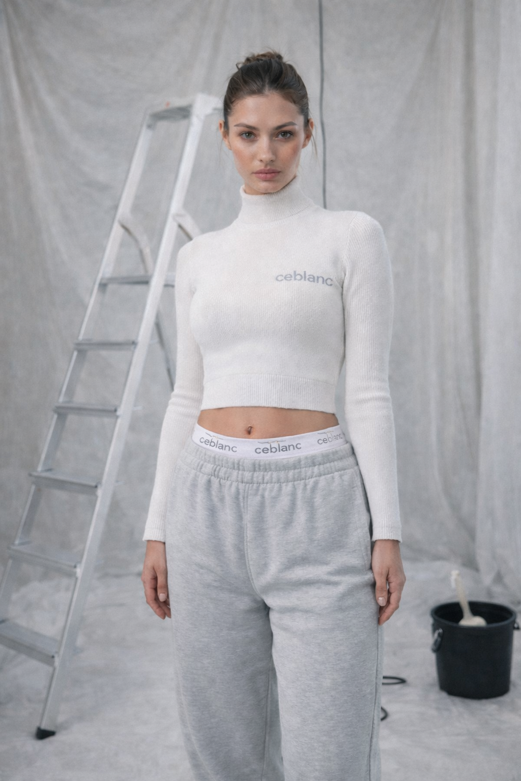 Mock Neck Crop Top