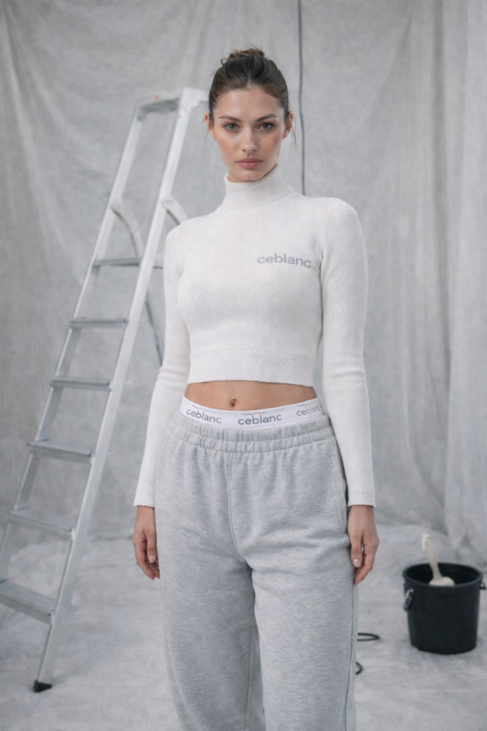Mock Neck Crop Top